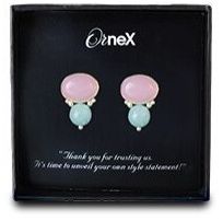 Brass Moon Magic Stud Drops Earring, Color : Silver