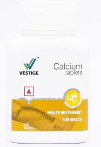 Vestige Calcium Tablets, Color : White, Packaging Type : Bottle