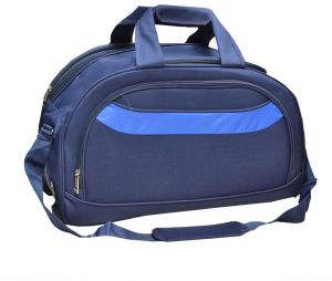 Canvas Plain Travel Duffle Wheel Luggage Bag, Color : Blue