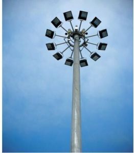 Blcc 16 Meters Polygonal High Mast Pole, Color : White for Outdoor