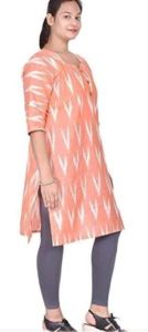 Ikkat Pure Cotton Kurti S, M, L Daily Wear