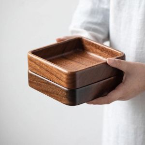Square Wooden Bowl Set