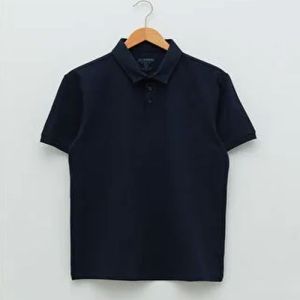 Cotton Plain Mens Black Polo T-Shirts, Sleeve Style : Short Sleeve