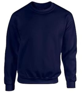 Cotton Plain Mens Dark Blue Sweatshirt, Sleeve Style : Full Sleeves