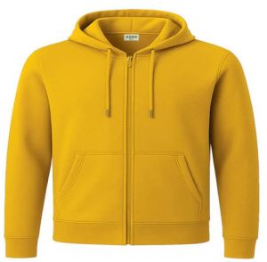 Plain Cotton Mens Yellow Zipper Hoodie, Sleeve Style : Full Sleeve