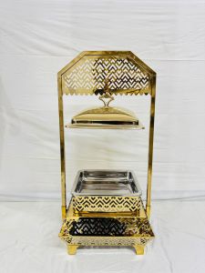 Stainless Steel Polished Antique Chafing Dish with Frame