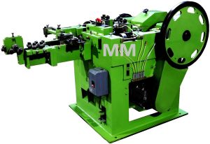 Semi Automatic Mild Steel Wire Nail Machine, Color : Green