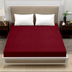 Red Terry Cotton Mattress Protector