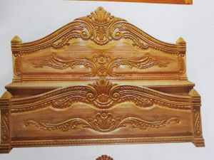 Carved Wooden Double Bed