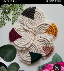 Crochet Table Mat Coaster Set
