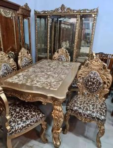 Handcrafted Royal Dining Table Set