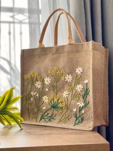 Jute Printed Shopping Bag