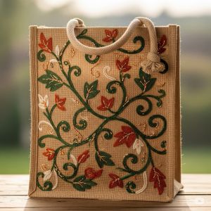 Printed Jute Carry Bag