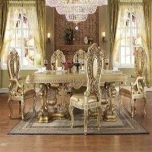 Wooden Luxury Dining Table Set