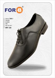 FORB Mens Black Lace Up Formal Derby Shoes