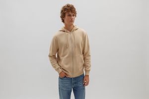 Cotton Hoodie with Zipper