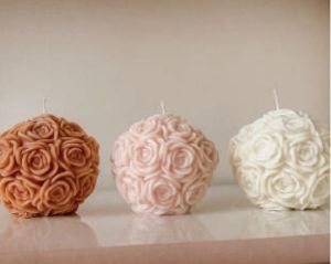 Unpolished Thread Ball Soya Wax Candle, Candle Weight : Grms