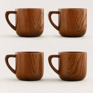 Polished Plain Fancy Wooden Tea Cups, Color : Brown Standard