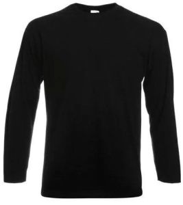 Plain Cotton Polyester Unisex Full Sleeve T-Shirts