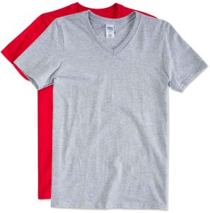 Plain Cotton Polyester Unisex V Neck T-Shirts