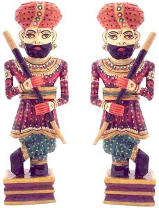 Wooden Chowkidar Statue