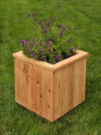 wooden flower pots
