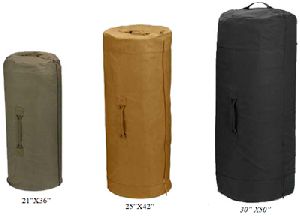 Side Zipper Canvas Duffle Bags