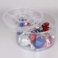 transparent round curling box