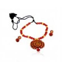 Sun in Red Terracotta Necklace Set