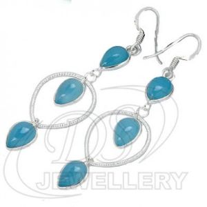 Blue Chalcedony Earring Blue Chalcedony Earring