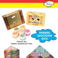 Wooden Herbal Gulal Gift Box, Size : Standard