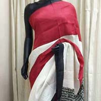 Pure Silk Saree with hand block prints