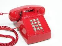 Plastic Red push button telephone