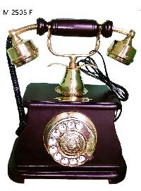 Wooden & Brass Telephone