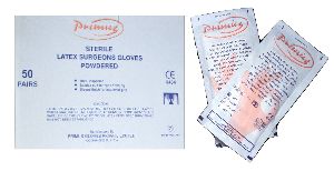 Sterile surgical gloves powdered