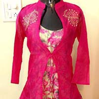 Chanderi Jacket with Kurti