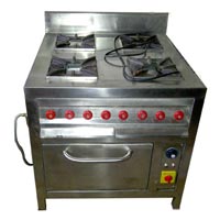 Four Burner Gas Range With Container