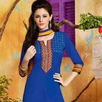 Cotton Embroidered Patiala Suit-574