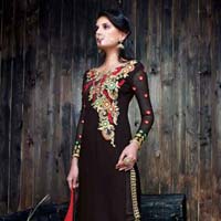 Embroidered Black Color Super Straight Suit