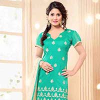 Turquoise Color Churidar Suits