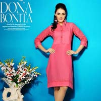 Readymade Pink color Lawn Cotton Western Kurti