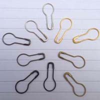 Brass safety pins pear shape