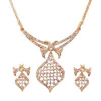 Jack Jewels Gold Plated Big Diamond Necklace
