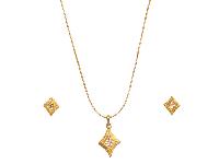 Jack Jewels Gold Plated Square Pendant