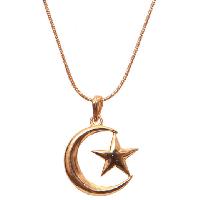 Moon Star Gold Plated Pendant