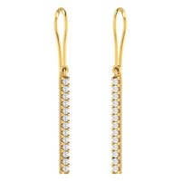 CZ 18K Gold Plated Dangle & Drop Earrings