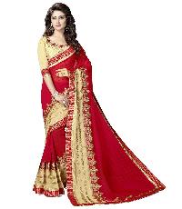 Red Colour Marble Party Wear Saree