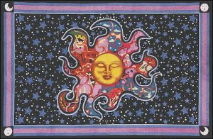 Bohemian Tribal Sun Indian Mandala Wall Hanging