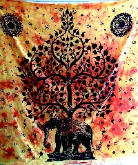 Elephant Mandala Tapestry Wall Hanging
