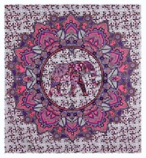 Elephant Print India Mandala Tapestry